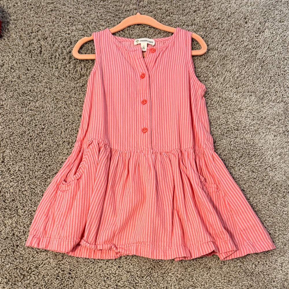 Tucker + Tate Pink Striped Button-Front Dress